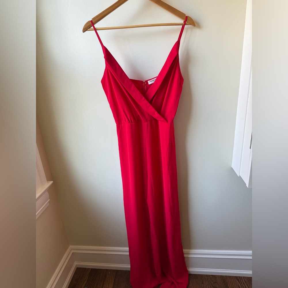AMANDA UPRICHARD Constantine Wrap Jumpsuit Romper Wide Leg Holiday Date Night M